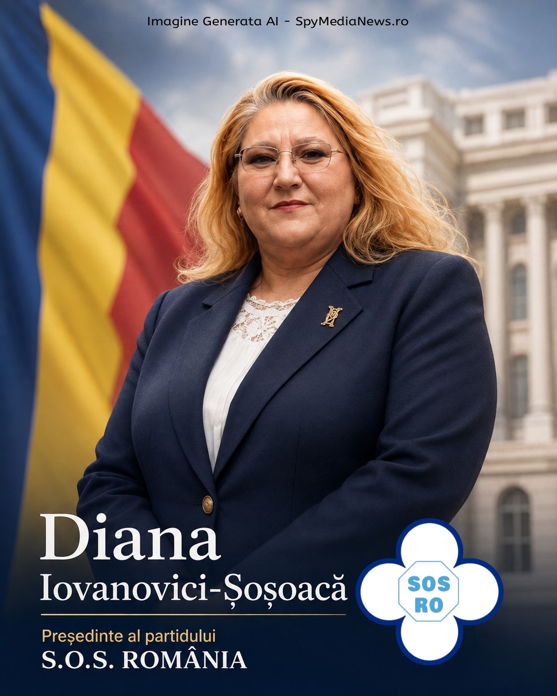 Ilustrație AI cu Diana Iovanovici-Șoșoacă