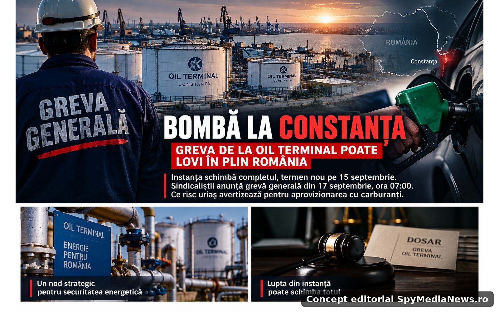 Concept editorial despre greva generală anunțată la Oil Terminal Constanța