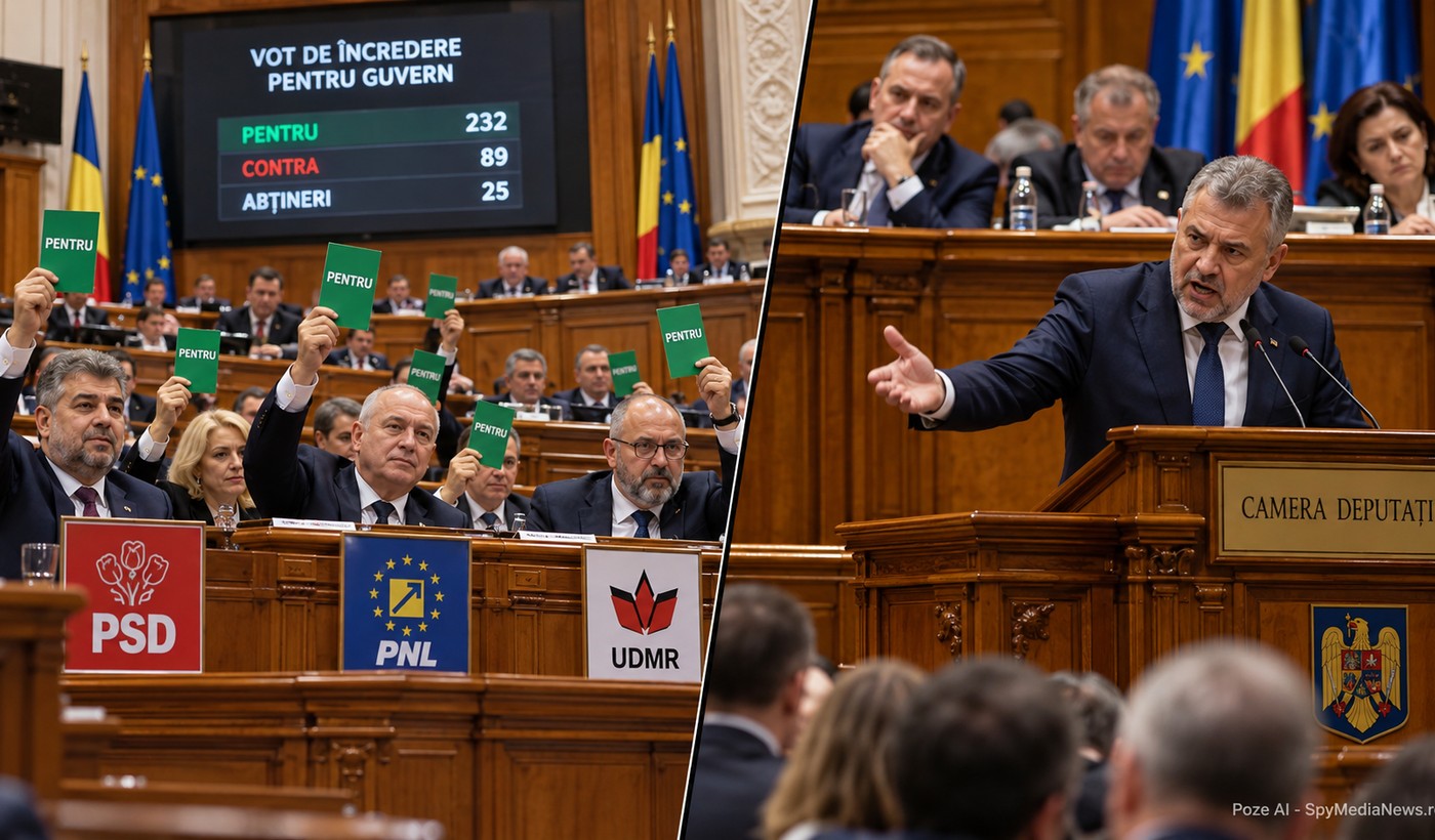 Plen parlamentar cu vot de încredere pentru Guvern și lider politic la tribună
